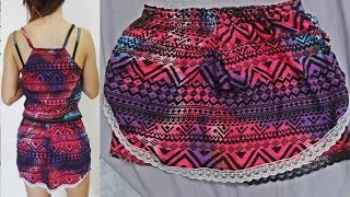 DIY CONJUNTO DE VISCOSE - short saia e blusa de amarrar - PARTE 2 Franciele Fernandes