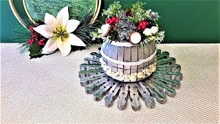 ШКАТУЛКА ИЗ ПРИЩЕПОК И БАНОЧКИ..A CART BOX OF YOUR HANDS..