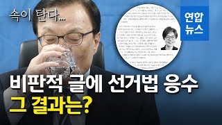 민주, 임미리 교수 고발 취하…"과도…유감" 물러서 / 연합뉴스 (Yonhapnews)