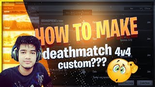 How to Create Team Death Match in custom room | Pubg Mobile