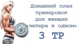 Домашний план тренировок для женщин «четыре в одном» (3 тр)