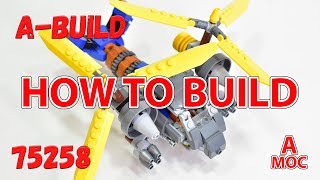 How to build military helicopter LEGO 75258 alternative build tutorial (A MOC)