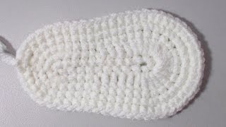 Подошва для пинетки - вязание крючком - Crochet sole booties