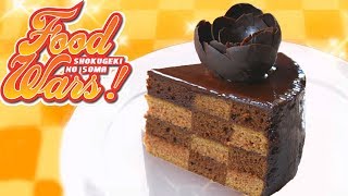 How To Make the Chocolate Covered Checkerboard Cake from Food Wars! Shokugeki No Soma