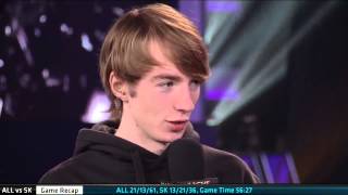 Alliance vs SK Gaming Game 1 post-match Analyst desk | Semi Finals EU LCS Summer 2014 Playoffs