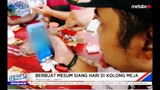 Sepasang ABG Asyik Mesum Siang Bolong di Kolong Meja Warung Makan - Sergap 26/08