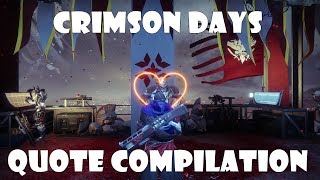 Destiny 2 - Lord Shaxx Crimson Days Quote Compilation