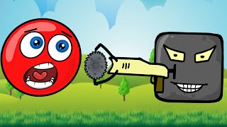 Несносный красный шарик Ларик - встретил Квадрат с пилопушкой. Игра Red ball 3 - Мультик для детей