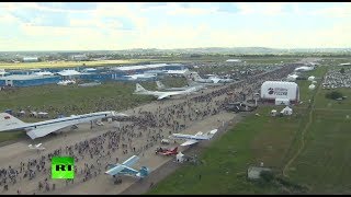 Пролетая над МАКС-2017: эксклюзивные кадры RT из вертолёта