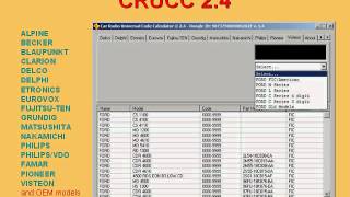 CRUCC 2.4 -- Car Radio Universal Code Calculator © 2.4
