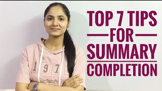 IELTS READING: TOP 7 TIPS FOR SUMMARY COMPLETION ( WITHOUT BOX) |   IELTS READING SUMMARY