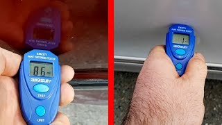 Car Check on Road Accident / Review and test AllSun EM2271 Paint Thickness Tester Auto Coating