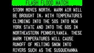 Wilkes-Barre area flooding scenario: Part 1: Flash Flood Watch