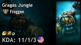Gragas Jungle vs Jax - Froggen - NA Challenger Patch 7.8