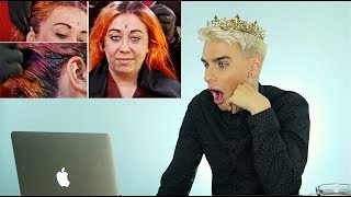 HAIRDRESSER REACTS TO WHAT NOT TO WEAR MAKEOVERS PART 2! | bradmondo