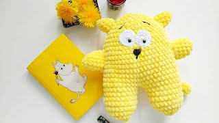 Плюшевый Кот Саймон крючком