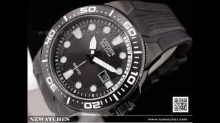 Citizen Eco-Drive Black 200M Scuba Fin Divers Watch BN0095-08E