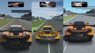 Assetto Corsa vs RaceRoom vs rFactor 2 - McLaren 650S GT3 at Silverstone