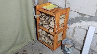 Этажерка и переноска для дров