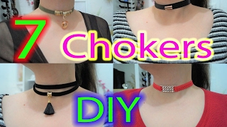7 DIY  Ideas Cómo hacer Chokers Gargantillas de Moda 2017
