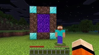 This PORTAL Takes You To HEROBRINE'S Dimension in Minecraft PE
