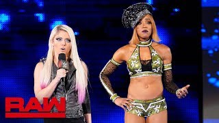 Alexa Bliss "compliments" Trish Stratus: Raw, Aug. 27, 2018