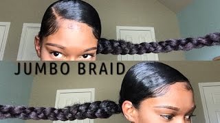 Jumbo Braid ponytail With Kanekalon Hair  | Natural Hair