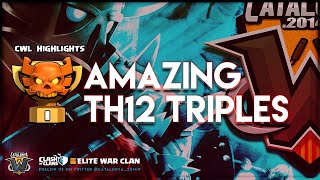 catalunya.2014W | TH12 Only | CWL Week 1 Highlights | Clash of Clans