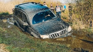 ПОПЫТКА ДОЕХАТЬ до дачи на TOYOTA PRADO 120 вместе  НИВАМИ и УАЗАМИ на М/Т резине!