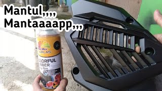 Cat semprot warna Hitam Dop Carlas Rubber paint