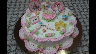 Тортик для девочки на годик( Cake for a girl for a year)