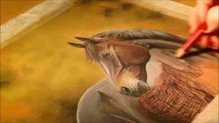 Horse in pastel by Eija Halonen