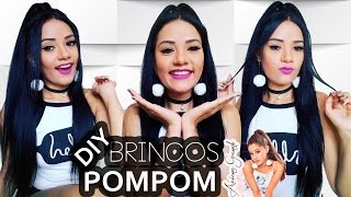 DIY BRINCOS DE POM POM