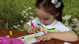 Набор для творчества открываем ! Раскраска Рисунок Rapunzel Paint Рапунцель 1часть