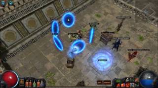 POE patch 2.4 Tier 13 Plaza Map Boss with BoR SRS Totems Build