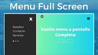 Como hacer un Menu Full Screen y responsive | Con Html, Css y Js