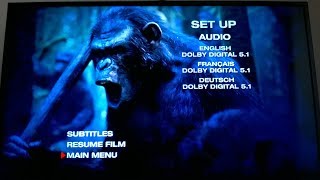 Menu DVD: La Planète des singes : l'affrontement (Dawn of the Planet of the Apes)