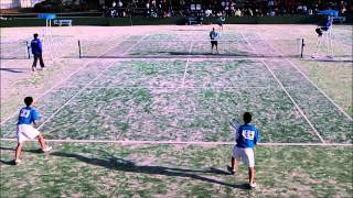 ★中学ソフトテニス都道府県2014　男子ダブルス　準決勝2　上岡広岡ー高倉山根