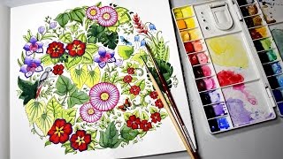 Magical Jungle Coloring with Watercolor Paints Johanna Basford