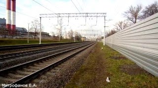 Электропоезд ЭМ4-010 "Спутник" (ТЧ-7) скорый пригородный поезд №7323, Раменское - Москва.