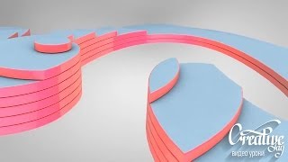 Cinema 4D Spline Text Tutorial Урок  по созданию Интро