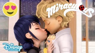 Miraculous Ladybug | Ladybug and Cat Noir Near Kisses Compilation ? | Disney Channel UK