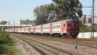 ЭР2Т 7130 на перегоне Москва-Товарная-Курская - Люблино Московской железной дороги.