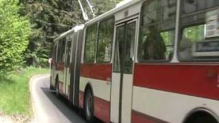 Ustí nad Labem Aussig Trolejbus Obus in der Serpentine