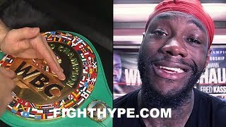 DEONTAY WILDER TEASES ANTHONY JOSHUA WITH POLISHED WBC "SOPHIA" TITLE: "I'MA HAVE ALL THE BELTS"