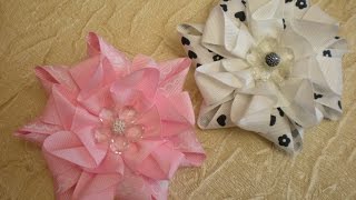 Несложный Бант в ШКОЛУ, САДИК из Лент Своими Руками./DIY /KANZASHI / Make Hair Bow /Tutorial/