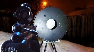 Crosman Benjamin Discovery стрельба по стальной электронной мишени