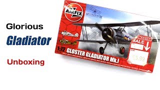 Glorious Gladiator! Unboxing the 1/72 Scale Gloster Gladiator from Airfix