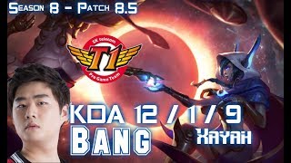 SKT T1 Bang XAYAH vs VARUS ADC - Patch 8.5 KR Ranked
