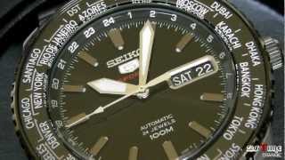 2S Time : SEIKO 5 Sports World Timer Automatic SRP129K1 cal. 4R36 PVD Bracelet